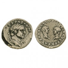 Denarius of Vespasian - Titus and Domitian