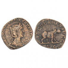 Sestertius of Otacilia Severa - Hippopotamus